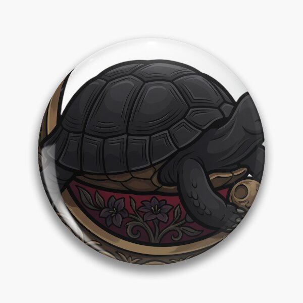 Item preview, Gothic Black Tortoise Carved Bronze Lunar Horn designed and sold by IllumeInk.