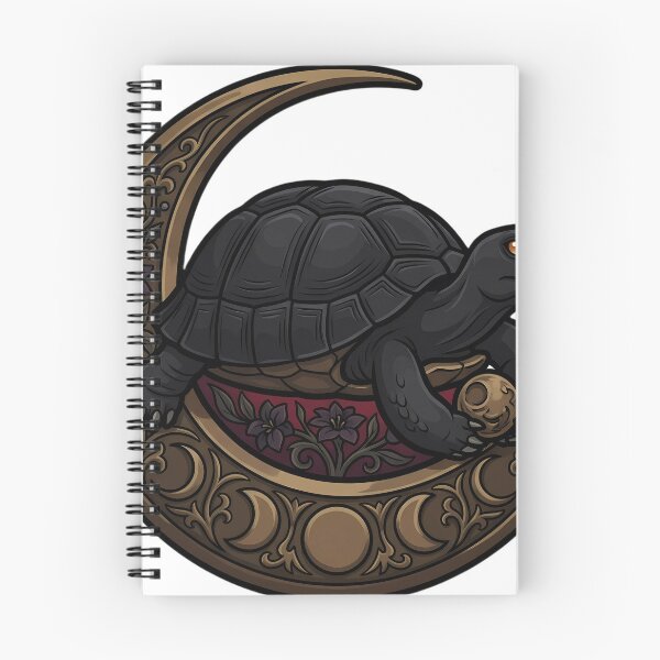 Item preview, Gothic Black Tortoise Carved Bronze Lunar Horn designed and sold by IllumeInk.