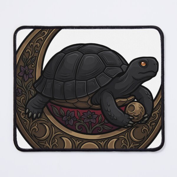 Item preview, Gothic Black Tortoise Carved Bronze Lunar Horn designed and sold by IllumeInk.