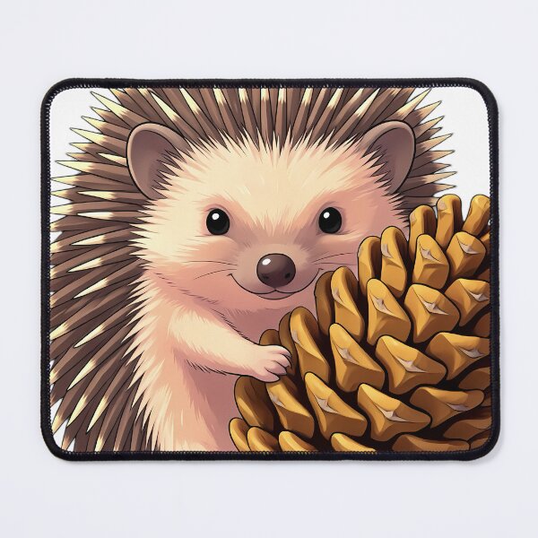 Item preview, Cute European Hedgehog Hugging Autumn Pinecone designed and sold by pumsquare.