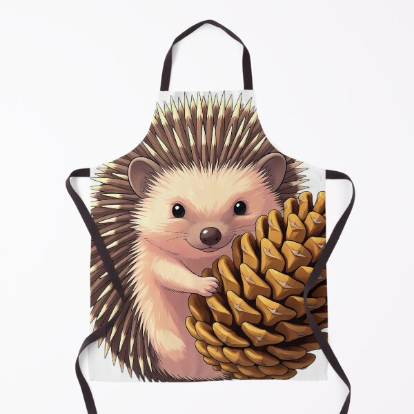 Item preview, Cute European Hedgehog Hugging Autumn Pinecone designed and sold by pumsquare.