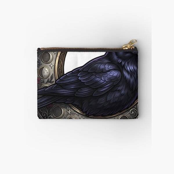Item preview, Gothic Crow Antique Silver Harvest Moon Perch designed and sold by IllumeInk.