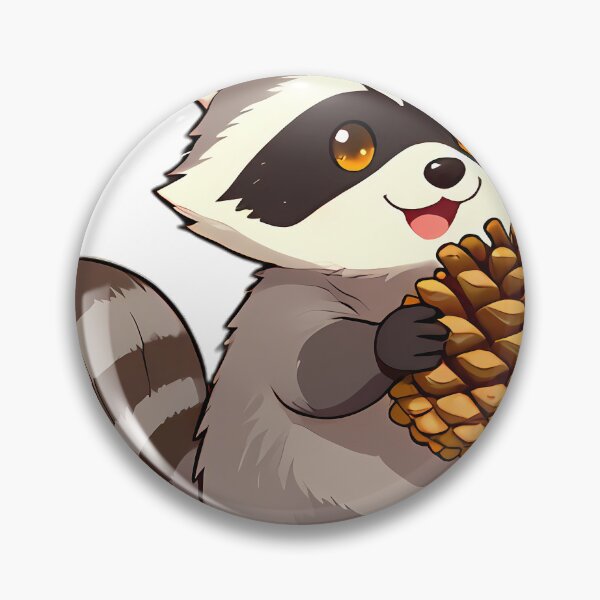 Item preview, Cute Raccoon Hugging Autumn Pinecone designed and sold by pumsquare.
