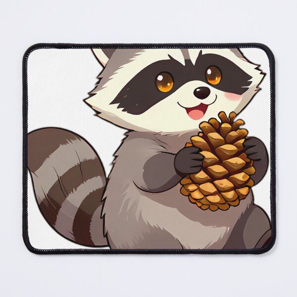 Item preview, Cute Raccoon Hugging Autumn Pinecone designed and sold by pumsquare.