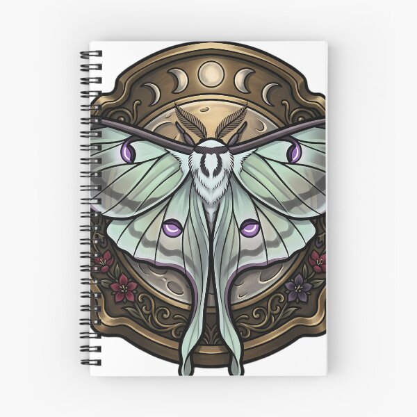 Item preview, Gothic Luna Moth Pale Celestial Harvest Moon designed and sold by IllumeInk.