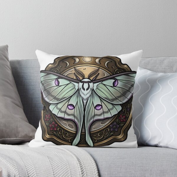 Item preview, Gothic Luna Moth Pale Celestial Harvest Moon designed and sold by IllumeInk.