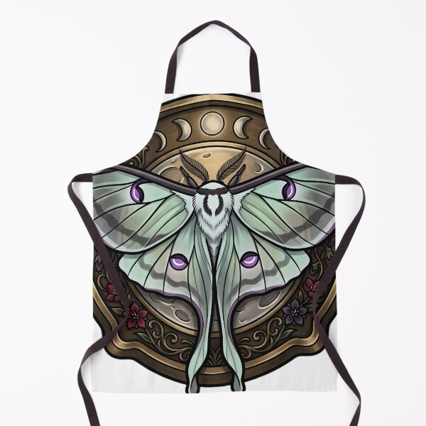 Item preview, Gothic Luna Moth Pale Celestial Harvest Moon designed and sold by IllumeInk.