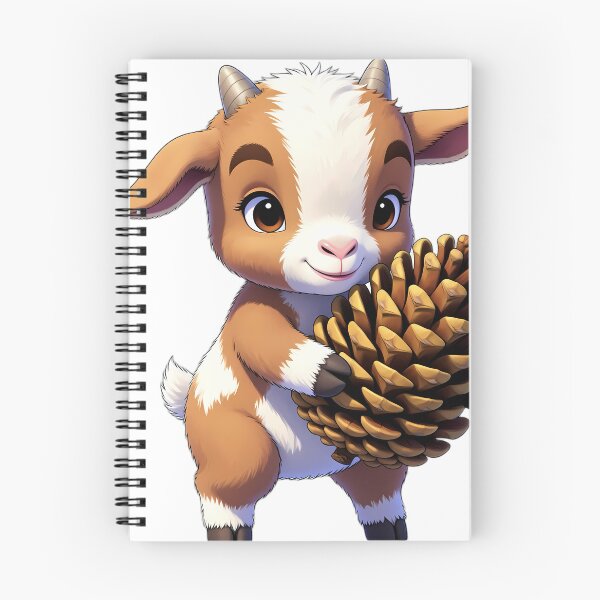 Item preview, Cute Pygmy Goat Kid Hugging Autumn Pinecone designed and sold by pumsquare.