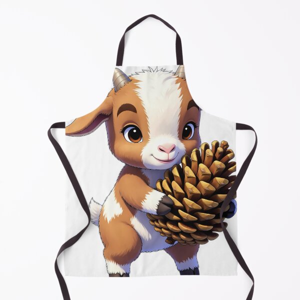 Item preview, Cute Pygmy Goat Kid Hugging Autumn Pinecone designed and sold by pumsquare.