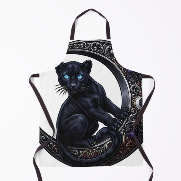 Item preview, Gothic Panther Cub Obsidian Harvest Moon Curve designed and sold by IllumeInk.