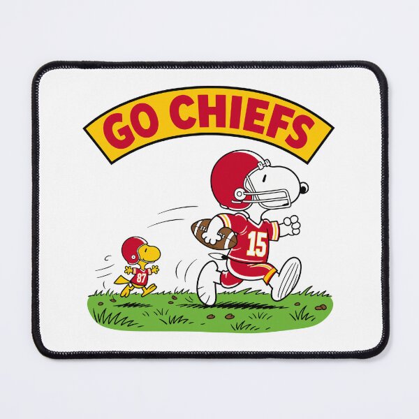 Item preview, Snoopy & Woodstock Kansas City Chiefs Football Retro F558 designed and sold by GLUVY-THEME.