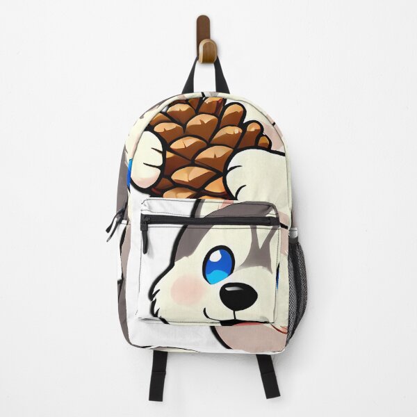 Item preview, Cute Siberian Husky Puppy Hugging Autumn Pinecone designed and sold by pumsquare.