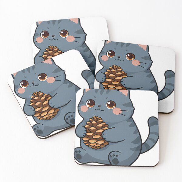 Item preview, Cute British Shorthair Cat Hugging Autumn Pinecone designed and sold by pumsquare.