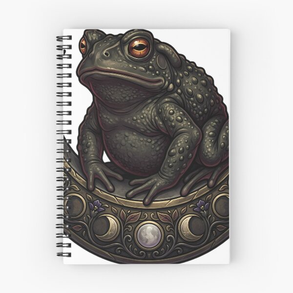 Item preview, Gothic Warty Toad Carved Stone Lunar Crescent designed and sold by IllumeInk.