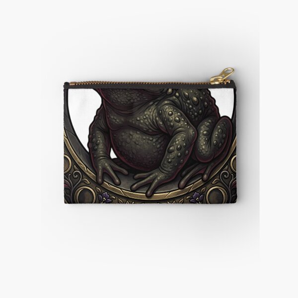 Item preview, Gothic Warty Toad Carved Stone Lunar Crescent designed and sold by IllumeInk.