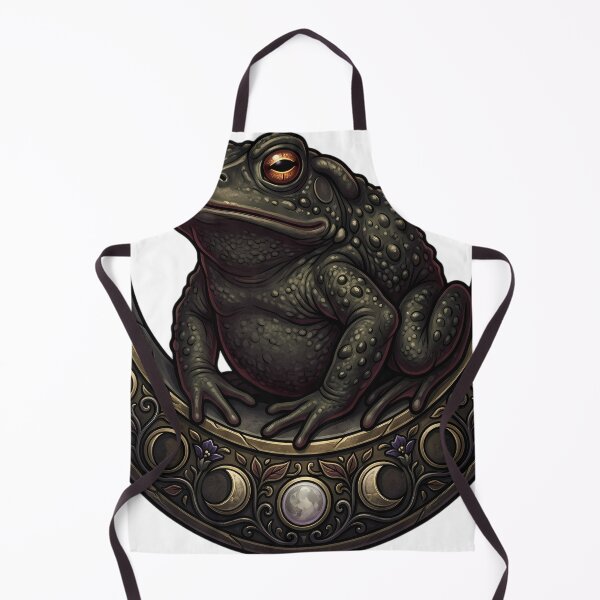 Item preview, Gothic Warty Toad Carved Stone Lunar Crescent designed and sold by IllumeInk.