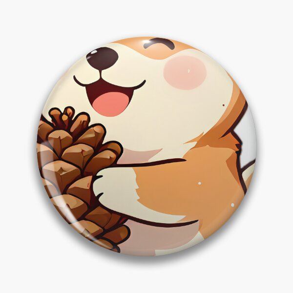 Item preview, Cute Shiba Inu Puppy Hugging Autumn Pinecone designed and sold by pumsquare.
