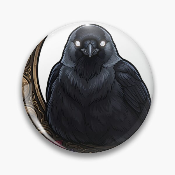 Item preview, Gothic Jackdaw Carved Bronze Lunar Horn designed and sold by IllumeInk.