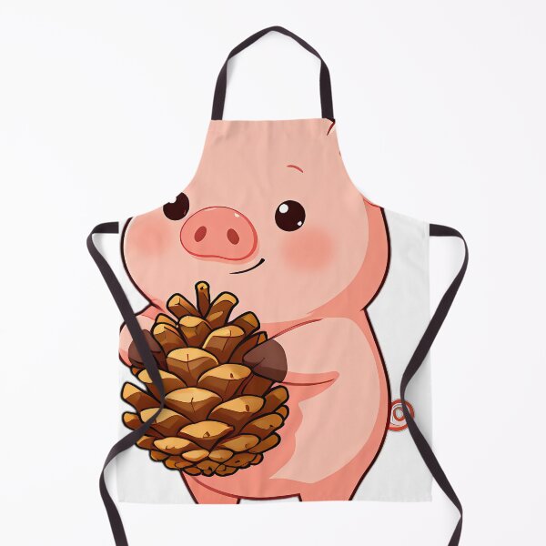Item preview, Cute Baby Piglet Hugging Autumn Pinecone designed and sold by pumsquare.