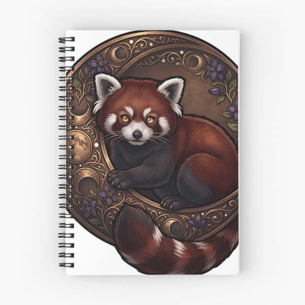Item preview, Gothic Red Panda Carved Brass Harvest Moon designed and sold by IllumeInk.