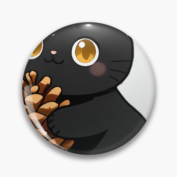 Item preview, Cute Black Cat Hugging Autumn Pinecone designed and sold by pumsquare.