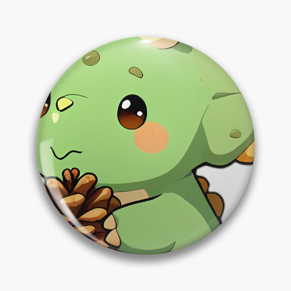 Item preview, Cute Chibi Triceratops Hugging Autumn Pinecone designed and sold by pumsquare.