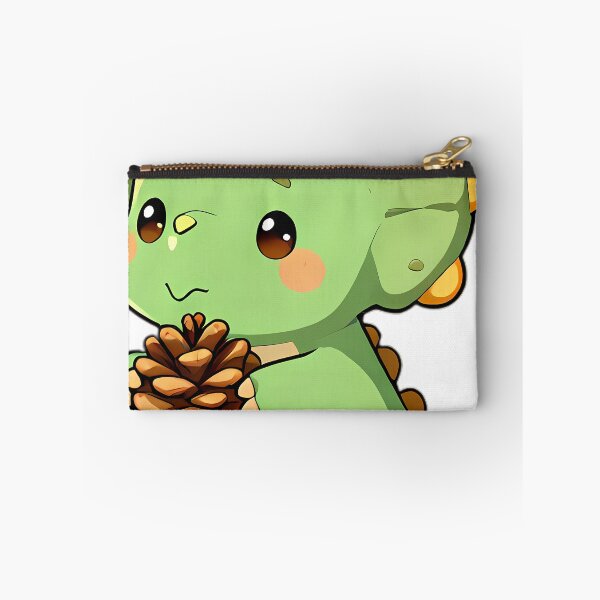 Item preview, Cute Chibi Triceratops Hugging Autumn Pinecone designed and sold by pumsquare.