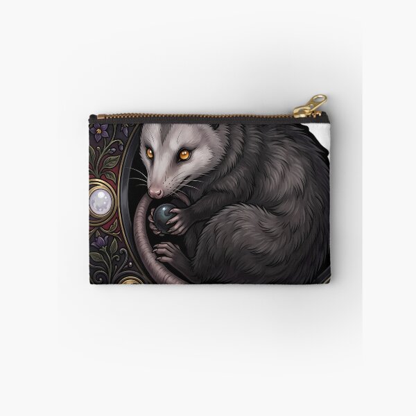 Item preview, Gothic Opossum Curled Obsidian Lunar Crescent designed and sold by IllumeInk.