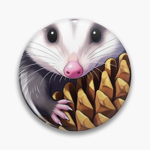 Item preview, Cute Virginia Opossum Joey Hugging Autumn Pinecone designed and sold by pumsquare.