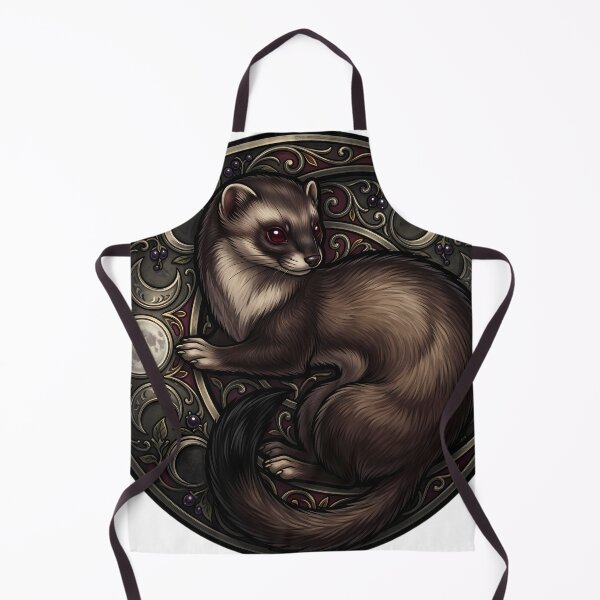 Item preview, Gothic Stoat Ermine Carved Pewter Harvest Moon designed and sold by IllumeInk.