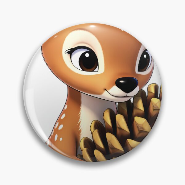 Item preview, Cute Baby Deer Fawn Hugging Autumn Pinecone designed and sold by pumsquare.