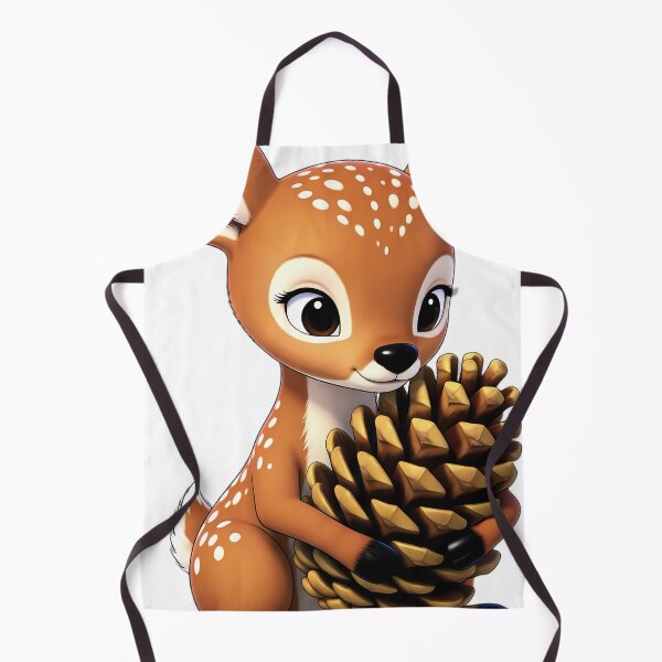 Item preview, Cute Baby Deer Fawn Hugging Autumn Pinecone designed and sold by pumsquare.