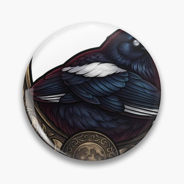 Item preview, Magpie gótica, bronce antiguo, posadero de luna de cosecha designed and sold by IllumeInk.