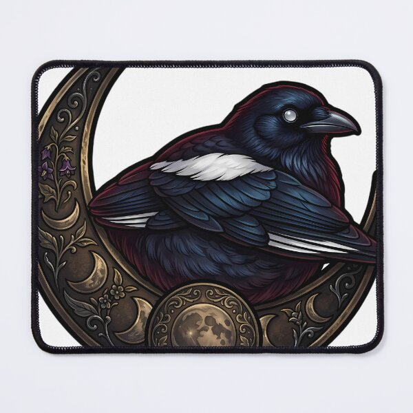 Item preview, Gothic Magpie Antique Bronze Harvest Moon Perch designed and sold by IllumeInk.