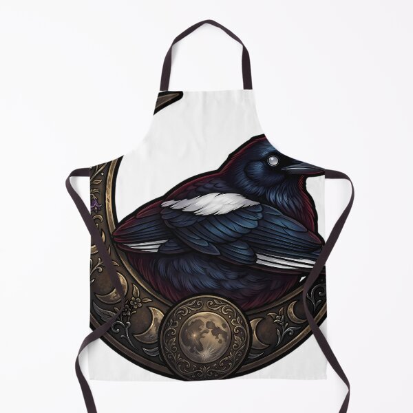 Item preview, Gothic Magpie Antique Bronze Harvest Moon Perch designed and sold by IllumeInk.