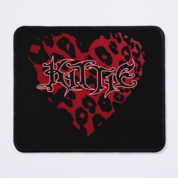 Item preview, Kittie Metal Band Red Leopard Print Heart designed and sold by AliceDaigle.