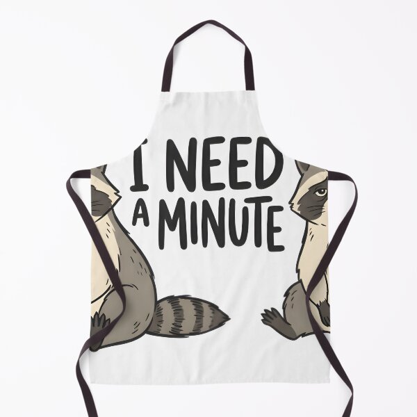 Item preview, I Need A Minute Funny Raccoon T-Shirt Sticker designed and sold by Naviora.