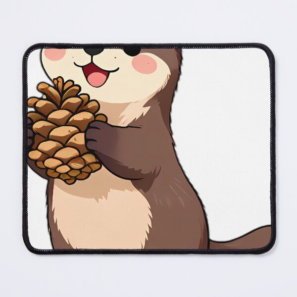 Item preview, Cute Sable Ferret Hugging Autumn Pinecone designed and sold by pumsquare.