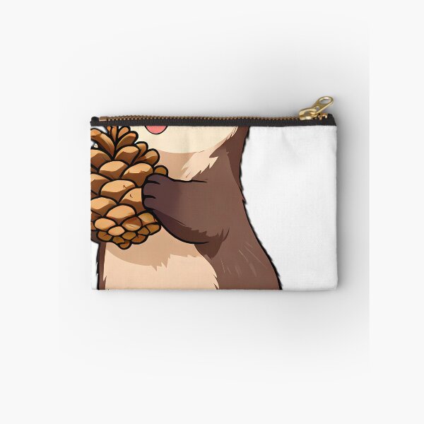 Item preview, Cute Sable Ferret Hugging Autumn Pinecone designed and sold by pumsquare.