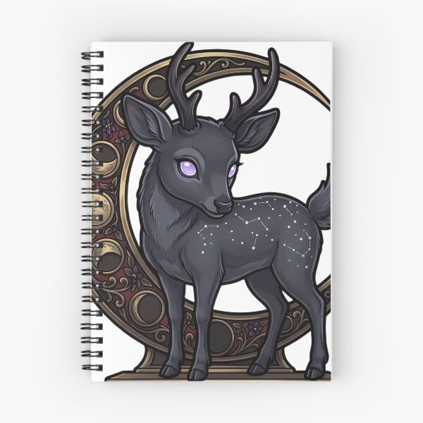 Item preview, Gothic Young Deer Fawn Carved Lunar Pedestal designed and sold by IllumeInk.