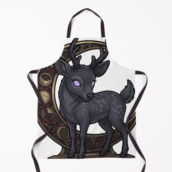 Item preview, Gothic Young Deer Fawn Carved Lunar Pedestal designed and sold by IllumeInk.
