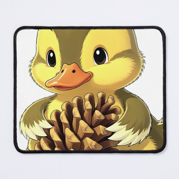 Item preview, Cute Mallard Duckling Hugging Autumn Pinecone designed and sold by pumsquare.