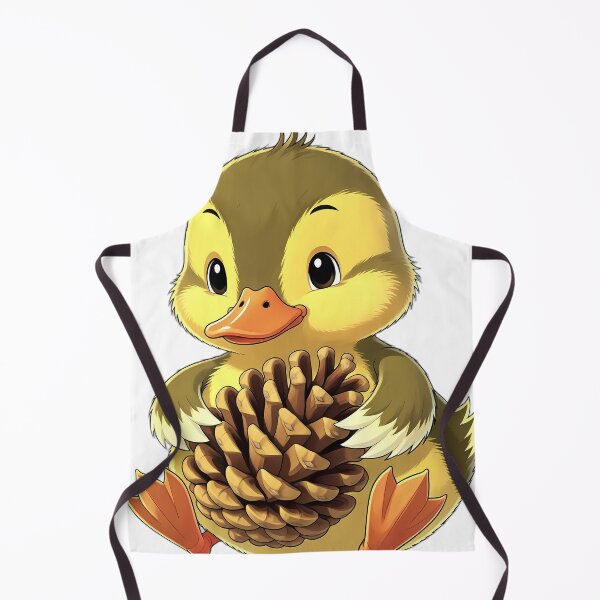 Item preview, Cute Mallard Duckling Hugging Autumn Pinecone designed and sold by pumsquare.