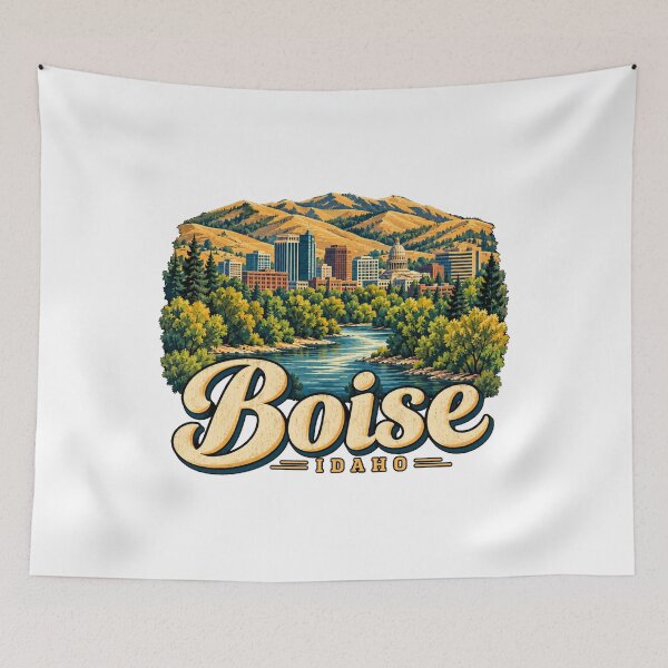 Item preview, Vintage Boise Idaho Travel Souvenir Landmark Gift designed and sold by MichaeIRellov.