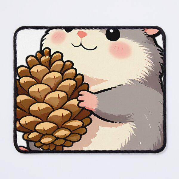 Item preview, Cute Chubby Dwarf Hamster Hugging Autumn Pinecone designed and sold by pumsquare.