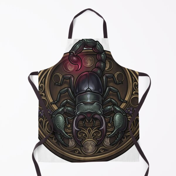 Item preview, Gothic Emperor Scorpion Obsidian Lunar Plaque designed and sold by IllumeInk.