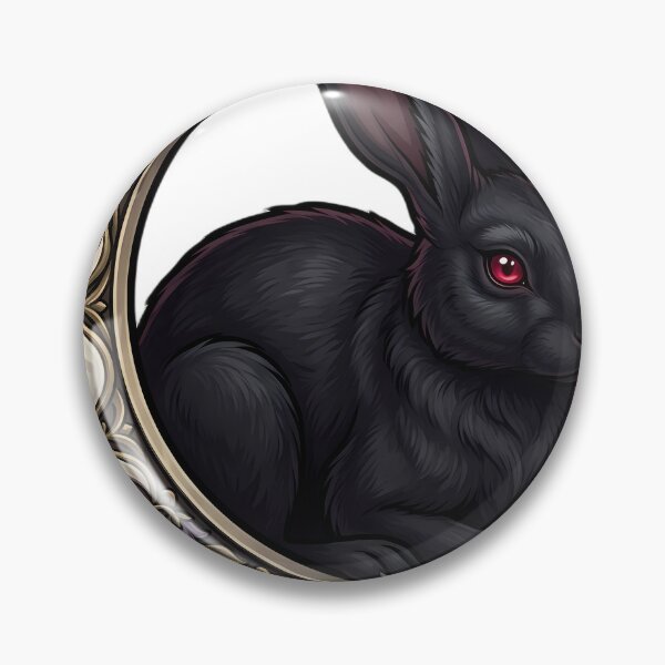 Item preview, Gothic Black Hare Carved Silver Harvest Moon Horn designed and sold by IllumeInk.