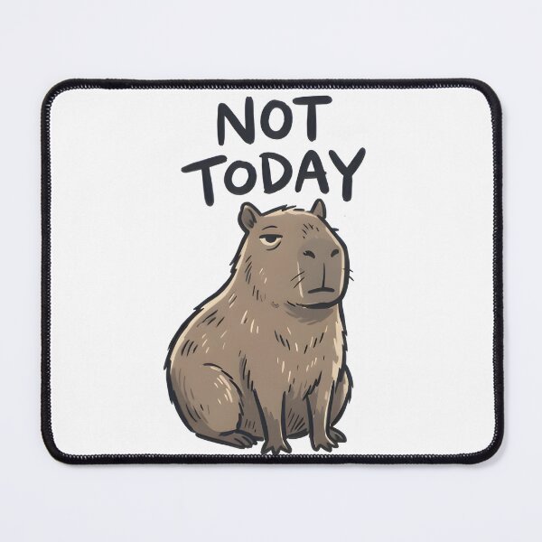 Item preview, Not Today Funny Capybara Minimalist T-Shirt Sticker designed and sold by Naviora.