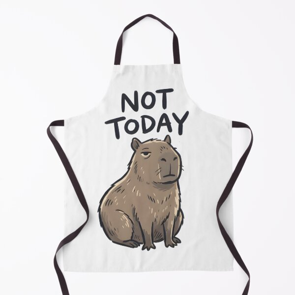 Item preview, Not Today Funny Capybara Minimalist T-Shirt Sticker designed and sold by Naviora.