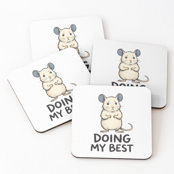 Item preview, Doing My Best Funny Mouse T-Shirt Sticker designed and sold by Naviora.